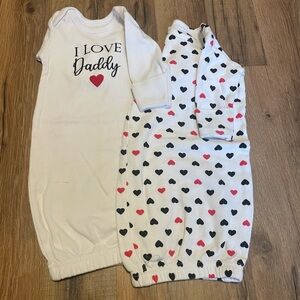 I Love Daddy Heart Print Kids Pajamas